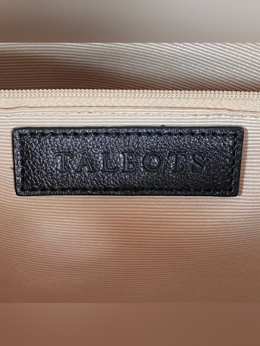 Talbots Quilted Leather Tote Bag | Black Gold Chain - Picture 6 of 11